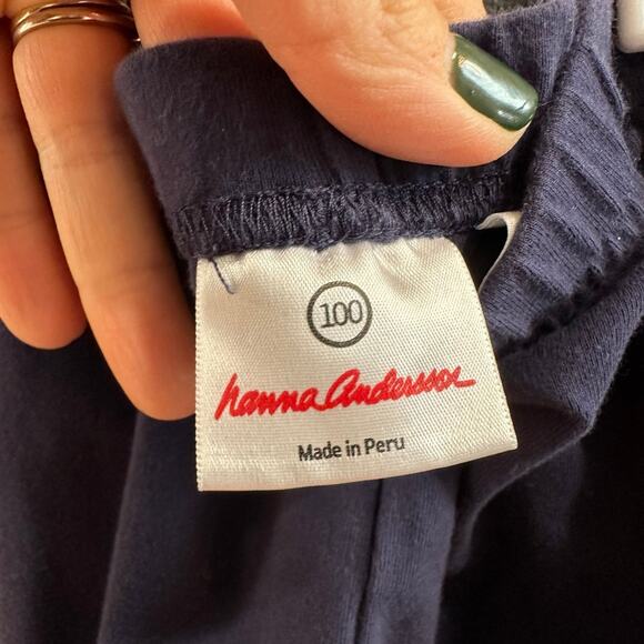 Hanna Andersson Navy Capris Leggings, GUC (WW), Sz 100cm (4) (4B) - Picture 2 of 5